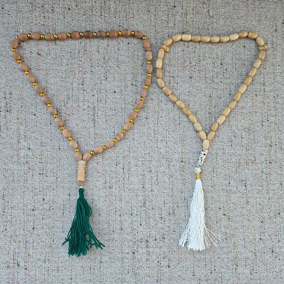 Lot of 2 Prayer Tasbeeh Pray Beads Real Wood Handmade Beads Muslim Tasbeh - Picture 8 of 10